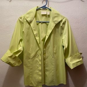 Lime Green Button Down Blouse
